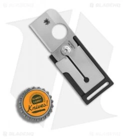 Spyderco Squarehead Lightweight Liner Lock Knife Black FRN (1.3" Satin) C193PBK -Spyderco Sales Spyderco Squarehead Lightweight black FRN satin BHQ 77308 er bottlecap