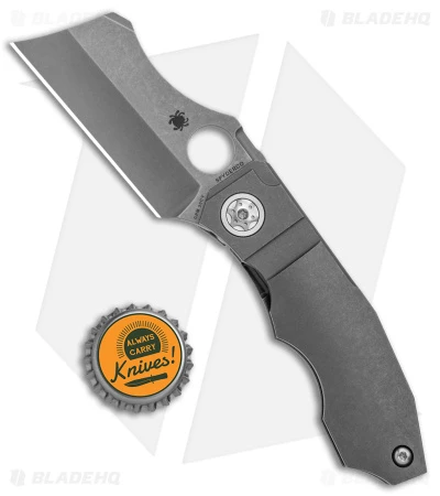 Spyderco Stovepipe Frame Lock Knife Titanium (2.8" Stonewash) C260TIP 6 Spyderco Stovepipe Frame Lock Knife Titanium (2.8" Stonewash) C260TIP - Image 4