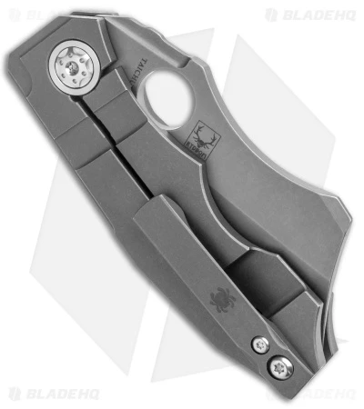 Spyderco Stovepipe Frame Lock Knife Titanium (2.8" Stonewash) C260TIP 5 Spyderco Stovepipe Frame Lock Knife Titanium (2.8" Stonewash) C260TIP - Image 3