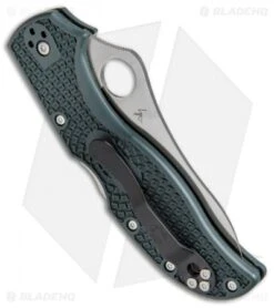 Spyderco Stretch 2 Lightweight Knife British Racing Green FRN (3.4" Satin ZDP) -Spyderco Sales Spyderco Stretch 2 Lightweight British Racing Green FRN C90PGRE2 BHQ 50824 jr side 2