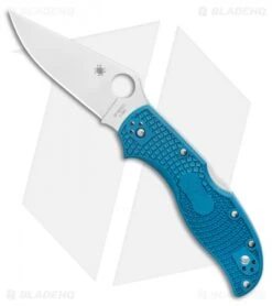 Spyderco Stretch 2 Lightweight Lockback Knife Blue FRN (3.4" Satin)