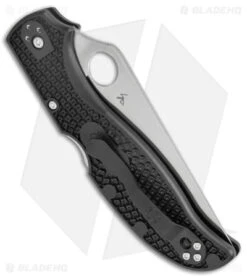 Spyderco Stretch 2 XL Lockback Knife Black FRN (4" Satin) C258PBK -Spyderco Sales Spyderco Stretch 2 XL LB Black FRN Satin C258PBK BHQ 139720 jr side