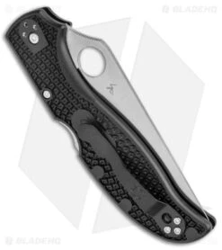 Spyderco Stretch 2 XL Lockback Knife Black FRN (4" Satin Serr) C258PSBK -Spyderco Sales Spyderco Stretch 2 XL LB Black FRN Satin Serr C258PSBK BHQ 139721 jr side