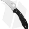 Spyderco Tasman Salt 2 Lock Back Knife Black FRN (2.8" Satin) C106PBK2