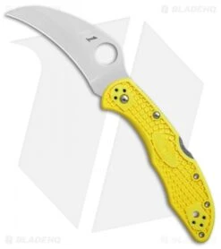 Spyderco Tasman Salt 2 Lock Back Knife Yellow FRN (2.8" Satin) C106PYL2