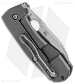 Spyderco Techno 2 Frame Lock Knife Titanium (2.55" Stonewash) C158TIP2 8 Spyderco Techno 2 Frame Lock Knife Titanium (2.55" Stonewash) C158TIP2 -Spyderco Sales Spyderco Techno 2 FL Ti SW C158TIP2 BHQ 80867 jr side