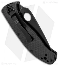Spyderco Tenacious Folding Knife Carbon Fiber/G-10 (3.375" Black) C122CFBBKP -Spyderco Sales Spyderco Tenacious CF G 10 Black C122CFBBKP BHQ 76657 jr side 2