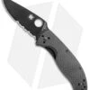Spyderco Tenacious Folding Knife Carbon Fiber/G-10 (3.3" Black Serr) C122CFBBKPS 2 Spyderco Tenacious Folding Knife Carbon Fiber/G-10 (3.3" Black Serr) C122CFBBKPS -Spyderco Sales Spyderco Tenacious CF G 10 Black Serr C122CFBBKPS BHQ 76658 jr