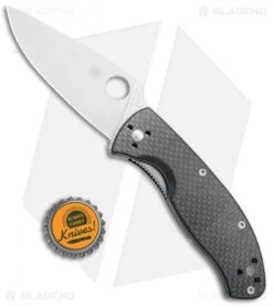 Spyderco Tenacious Folding Knife Carbon Fiber/G-10 (3.375" Satin) C122CFP -Spyderco Sales Spyderco Tenacious CF G 10 Satin SC122CFP BHQ 76659 jr bottlecap