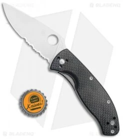 Spyderco Tenacious Folding Knife Carbon Fiber/G-10 (3.375" Satin Serr) C122CFPS 9 Spyderco Tenacious Folding Knife Carbon Fiber/G-10 (3.375" Satin Serr) C122CFPS -Spyderco Sales Spyderco Tenacious CF G 10 Satin Serr C122CFPS BHQ 76660 jr bottlecap