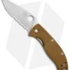 Spyderco Tenacious Liner Lock Knife Brown G-10 (3.39" Satin Serr) C122GPSBN -Spyderco Sales Spyderco Tenacious LL G 10 Brown Serr C122GPSBN BHQ 61870 jr 2
