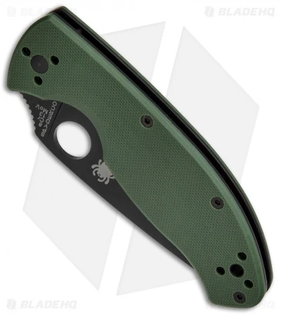 Spyderco Tenacious Liner Lock Knife Green G-10 (3.39" Black) C122GPBGR 4 Spyderco Tenacious Liner Lock Knife Green G-10 (3.39" Black) C122GPBGR - Image 2