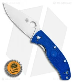 Spyderco Tenacious Lightweight Blue FRN Knife (3.4" Satin S35VN) C122PBL -Spyderco Sales Spyderco Tenacious Lightweight Blue FRN Knife 3.4 Satin S35VN C122PBL BHQ 116282 LS Bottlecap