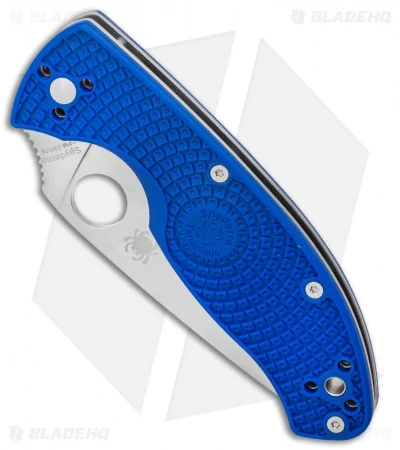 Spyderco Tenacious Lightweight Blue FRN Knife (3.4" Satin Serr S35VN) C122PSBL 4 Spyderco Tenacious Lightweight Blue FRN Knife (3.4" Satin Serr S35VN) C122PSBL - Image 2