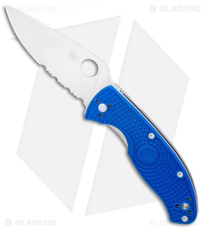 Spyderco Tenacious Lightweight Blue FRN Knife (3.4" Satin Serr S35VN) C122PSBL 3 Spyderco Tenacious Lightweight Blue FRN Knife (3.4" Satin Serr S35VN) C122PSBL