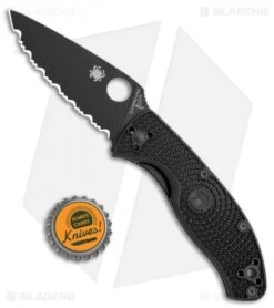 Spyderco Tenacious Lightweight Knife FRN (3.375" Black Full Serr) C122SBBK 9 Spyderco Tenacious Lightweight Knife FRN (3.375" Black Full Serr) C122SBBK -Spyderco Sales Spyderco Tenacious Lightweight FRN Black Full Serr C122SBBK BHQ 106185 jr bottlecap