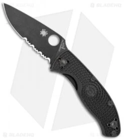 Spyderco Tenacious Lightweight Folding Knife FRN (3.375" Black Serr) C122PSBBK