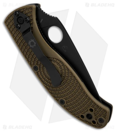 Spyderco Tenacious Lightweight Folding Knife OD Green FRN (3.4" Black Serr) 5 Spyderco Tenacious Lightweight Folding Knife OD Green FRN (3.4" Black Serr) - Image 3