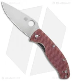 Spyderco Tenacious Liner Lock Knife Red Checkered G-10 (3.375" Satin) C122GPRC