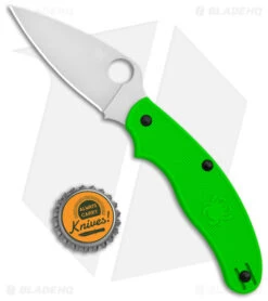 Spyderco UK Pen Knife Salt Slip Joint Green FRN (2.9" Satin LC200N) C94PGR -Spyderco Sales Spyderco UK Pen Knife Salt SJ Green FRN Satin BHQ 145696 jr bottlecap