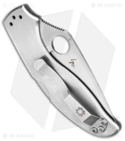 Spyderco UpTern Lock Back Knife Stainless Steel (2.9" Satin Serrated) 8 Spyderco UpTern Lock Back Knife Stainless Steel (2.9" Satin Serrated) -Spyderco Sales Spyderco UpTern Lock Back Knife Stainless Steel 2in Satin Serr BHQ 145710 td side