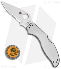 Spyderco UpTern Lock Back Knife Stainless Steel (2.9" Satin Serrated) 9 Spyderco UpTern Lock Back Knife Stainless Steel (2.9" Satin Serrated) -Spyderco Sales Spyderco UpTern Lock Back Knife Stainless Steel 2in Satin Serr BHQ 145710 td size