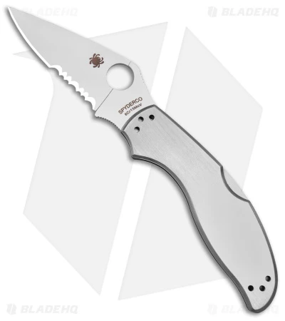 Spyderco UpTern Lock Back Knife Stainless Steel (2.9" Satin Serrated) 3 Spyderco UpTern Lock Back Knife Stainless Steel (2.9" Satin Serrated)