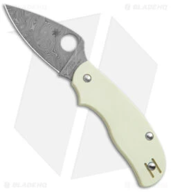 Spyderco Urban Slipit Knife Sprint Run Ivory G-10 (2.5" Damascus) C127GPIVD