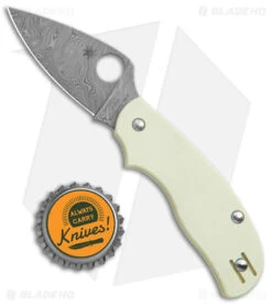 Spyderco Urban Slipit Knife Sprint Run Ivory G-10 (2.5" Damascus) C127GPIVD -Spyderco Sales Spyderco Urban Slipit Knife Sprint Run Ivory G 10 Damascus BHQ 139714 jr bottlecap