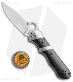 Spyderco Vallotton Lil' Sub-Hilt Dual-Action Automatic Knife (3.125" Satin) 9 Spyderco Vallotton Lil' Sub-Hilt Dual-Action Automatic Knife (3.125" Satin) -Spyderco Sales Spyderco Vallotton Lil Sub Hilt Black G 10 C224GP BHQ 67324 jr bottlecap 2