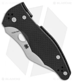 Spyderco Yojimbo 2 Knife Carbon Fiber (3.125" Satin 20CV) C85CF20CVP2 -Spyderco Sales Spyderco Yojimbo 2 CF Satin BHQ 84392 er spine