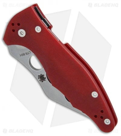 Spyderco Yojimbo 2 Trainer Red G-10 (3.125" Stonewash) C85TR2 5 Spyderco Yojimbo 2 Trainer Red G-10 (3.125" Stonewash) C85TR2 - Image 3