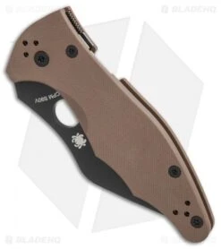 Spyderco Yojimbo 2 Knife Brown G-10 (3.125" Black S90V) C85GPBNBK2 9 Spyderco Yojimbo 2 Knife Brown G-10 (3.125" Black S90V) C85GPBNBK2 -Spyderco Sales Spyderco Yojimbo 2 brown G10 black BHQ 74696 er spine