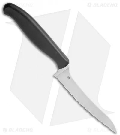 Spyderco Z-Cut Lightweight Black (4.5" Satin Serr) K14SBK 4 Spyderco Z-Cut Lightweight Black (4.5" Satin Serr) K14SBK - Image 2