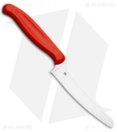 Spyderco Z-Cut Lightweight Red Blunt Tip (4.5" Satin Serr) K13SBK 4 Spyderco Z-Cut Lightweight Red Blunt Tip (4.5" Satin Serr) K13SBK - Image 2