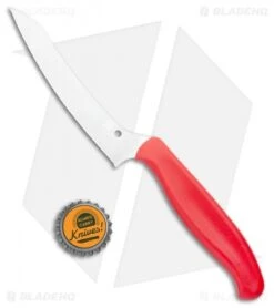Spyderco Z-Cut Fixed Blade Kitchen Knife Red (4.5" Satin) K14PRD -Spyderco Sales Spyderco Z Cut Red Satin K14PRD BHQ 107975 jr bottlecap