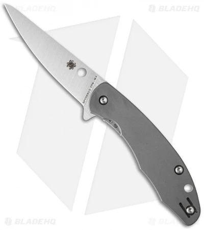 Spyderco Mantra 2 Flipper Knife Titanium (3.2" Satin) C203TIP 3 Spyderco Mantra 2 Flipper Knife Titanium (3.2" Satin) C203TIP
