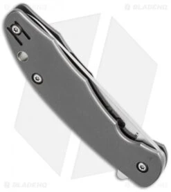 Spyderco Mantra 2 Flipper Knife Titanium (3.2" Satin) C203TIP 8 Spyderco Mantra 2 Flipper Knife Titanium (3.2" Satin) C203TIP -Spyderco Sales Spyderco c203tip mantra2 side cm