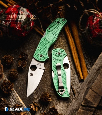 Spyderco Native 5 Exclusive M4 LW Lockback Knife Mint Green FRN (3" Satin) 7 Spyderco Native 5 Exclusive M4 LW Lockback Knife Mint Green FRN (3" Satin) - Image 5