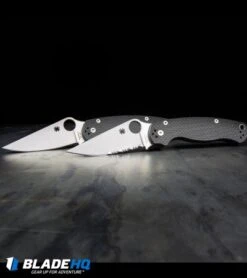 Spyderco Paramilitary 2 Knife Carbon Fiber (3.4" Satin Serr 52100) -Spyderco Sales Untitled 18