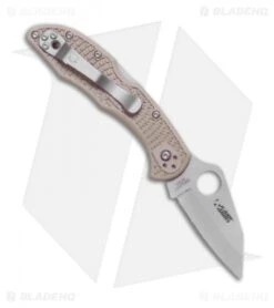Spyderco Kahr Arms Delica 4 Knife Khaki FRN (2.5" Bead Blast) C11KAPKH -Spyderco Sales kahr spyderco delica 4 khaki