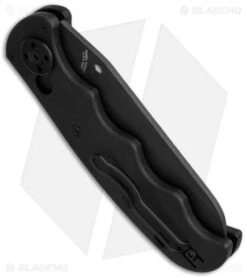 Spyderco Autonomy Automatic Knife (3.75" Black Serr) C165GSBBK -Spyderco Sales spyderco autonomy c165gsbbk side cm