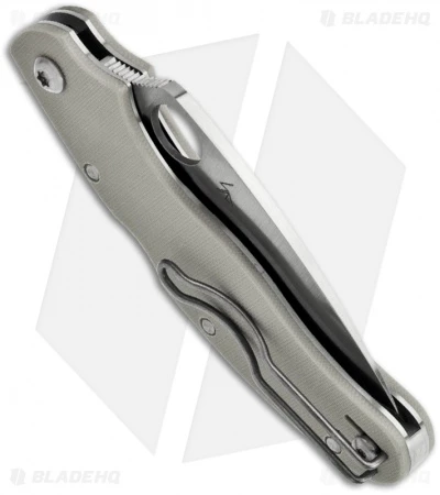 Spyderco Caly 3 Aogami Super Blue Gray G-10 Knife (3" Satin Plain) C113GPGY 5 Spyderco Caly 3 Aogami Super Blue Gray G-10 Knife (3" Satin Plain) C113GPGY - Image 3