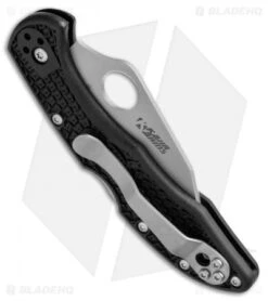 Spyderco Kahr Arms Delica 4 Knife Black FRN (2.5" Bead Blast) C11KAPBK -Spyderco Sales spyderco c11kapbk kahr arms delica side