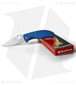 Spyderco Tenacious Folding Knife Blue G-10 (3.375" Satin) C122GPBL -Spyderco Sales spyderco c122gpbl blue satin plain deal of the week