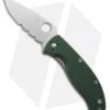 Spyderco Tenacious Folding Knife Green G-10 (3.375" Satin Serr) C122GPSGR -Spyderco Sales spyderco c122gpsgr