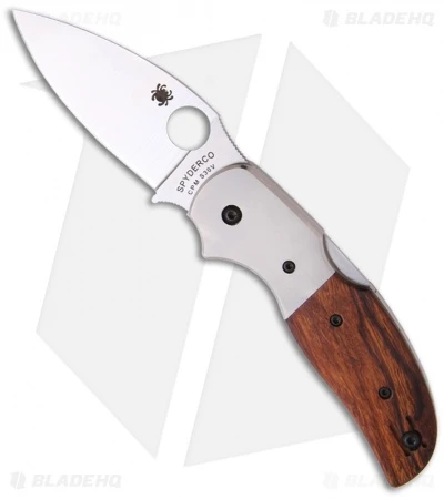 Spyderco Sage 4 Knife W/ Ironwood & Titanium (3" Satin) C123WDP 3 Spyderco Sage 4 Knife W/ Ironwood & Titanium (3" Satin) C123WDP