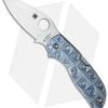 Spyderco Chaparral 3 Blue Stepped Titanium Knife (2.75" Satin) C152STIBLP -Spyderco Sales spyderco c152stiblp