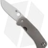 Spyderco Slysz Bowie Frame Lock Knife Titanium (3.375" Stonewash) C186TIP 1 Spyderco Slysz Bowie Frame Lock Knife Titanium (3.375" Stonewash) C186TIP -Spyderco Sales spyderco c186tip slysz bowie folder plain BHQ 20415 jr