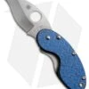 Spyderco Cricket Blue Nishijin Frame Lock Knife (1.9" Satin) C29GFBLP 2 Spyderco Cricket Blue Nishijin Frame Lock Knife (1.9" Satin) C29GFBLP -Spyderco Sales spyderco c29gfblp cricket blue nishijin